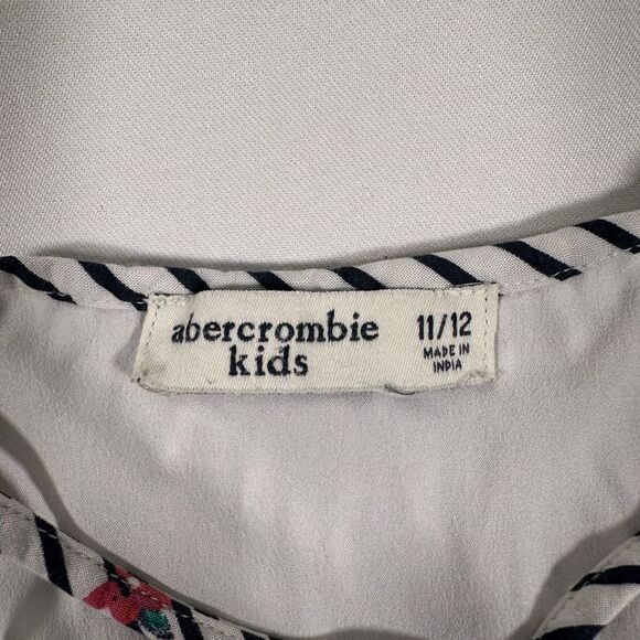 Abercrombie Kids Tank Top Striped Floral Layers Girls size 11/12 - Picture 2 of 7